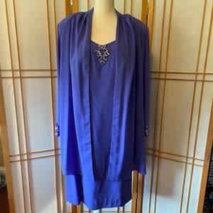 Lori Max 2pc Purple Jacket Dress